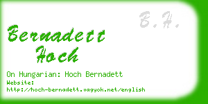 bernadett hoch business card